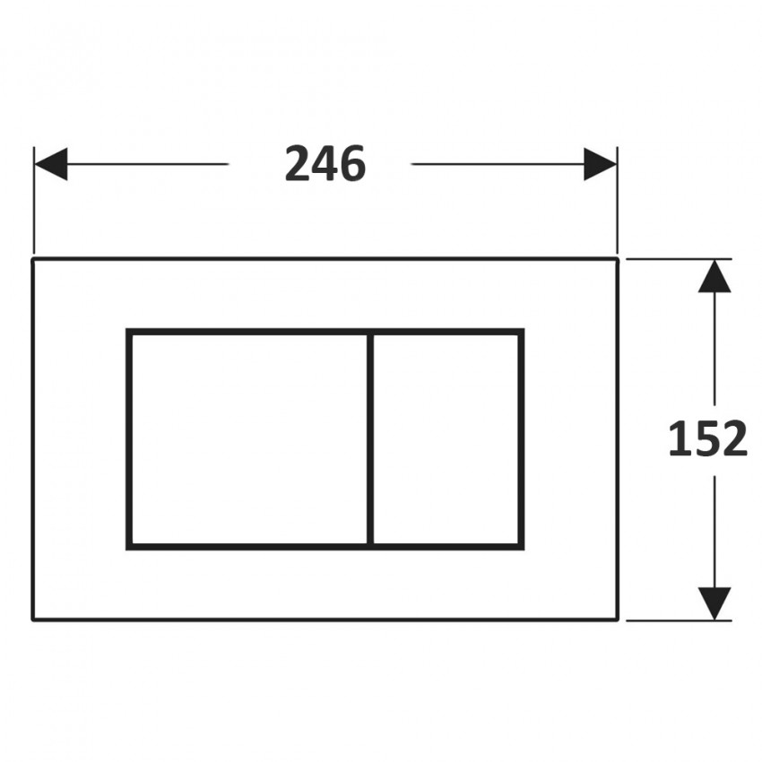 115.629.FW.1 Sigma40 square Клавіша змиву, подвійний змив, нержавіюча сталь, колір сталевий матовий (1 сорт) GEBERIT фото 1