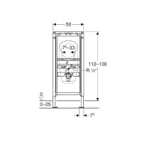 111.686.00.2 Duofix рама д/уринала із зовнішнім змивним клапаном (1 сорт) GEBERIT фото 2