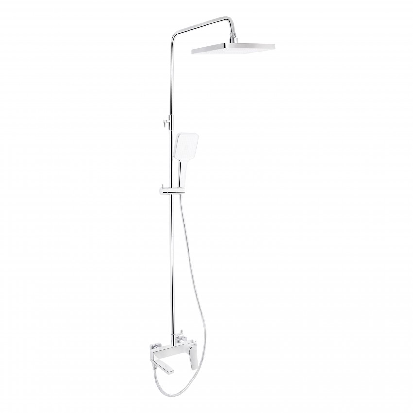 Душова система універсальна Nando,Chrome (k35) на три споживача (з виливом)  QTNAN111CRM48653 Qtap QTAP