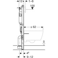 111.153.00.3  Duofix інсталяція для підвісного унітазу Delta 12 см (1 сорт) Geberit промо фото 3