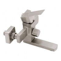 Змішувач для ванни Kubis 006, Nickel (k35) з поворотним виливом та душовим гарнітуром LDKUB006NKS28536 Lidz LIDZ фото 2