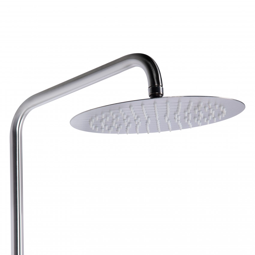 Душова система універсальна Aria 1033, Nickel (k35) на три споживачі (з виливом) LDARI1033NKS46109 Lidz LIDZ фото 4