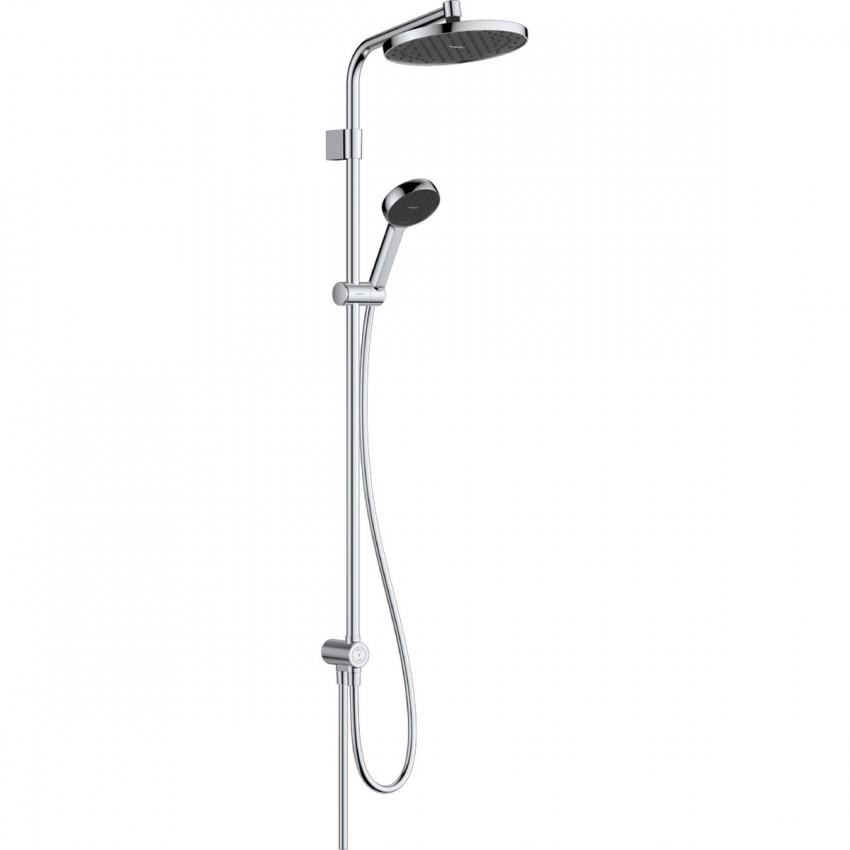 28074000 HG Activera S Душова система Showerpipe 240 1jet EcoSmart Reno Varia, хром (1 сорт) HANSGROHE