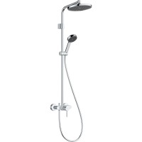 28875000 HG Activera S Душова система Showerpipe 240 1jet EcoSmart з одноважільним змішувачем Varia, хром (1 сорт) HANSGROHE