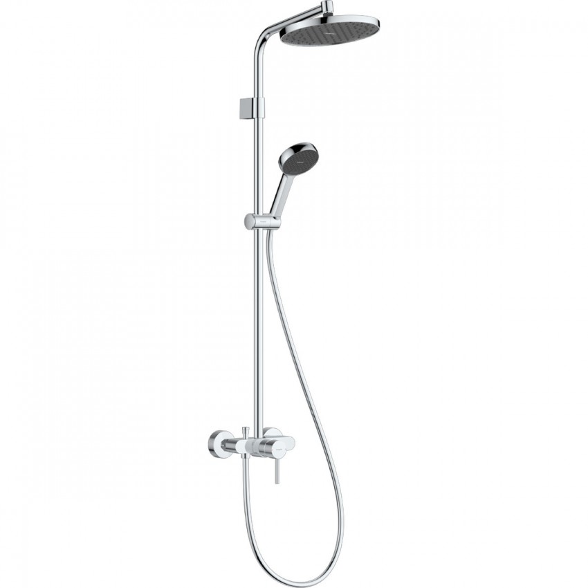 28875000 HG Activera S Душова система Showerpipe 240 1jet EcoSmart з одноважільним змішувачем Varia, хром (1 сорт) HANSGROHE