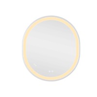 Дзеркало настінне Gemini (GE1W) 800х700 мм, овальне, з LED-підсвіткою Touch, антизапотіванням, димером, рег. темп. кольору (3000-6500K), Reverse Qtap QTAP фото 4