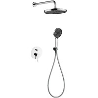 D117125001111C Flow Душова система прихованого монтажу, на 2 споживачі, без термостату, хром (1 сорт) DEVIT фото 1