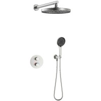 D117125011111BN Flow Душова система прихованого монтажу для душу, на 2 споживачі, з термостатом, brushed nickel (1 сорт) DEVIT фото 1