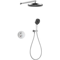 D117125011111C Flow Душова система прихованого монтажу для душу, на 2 споживачі, з термостатом, хром (1 сорт) DEVIT фото 1