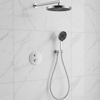 D117125011111C Flow Душова система прихованого монтажу для душу, на 2 споживачі, з термостатом, хром (1 сорт) DEVIT