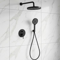 D117125001111MB Flow Душова система прихованого монтажу, на 2 споживачі, без термостату, чорний матовий (1 сорт) DEVIT