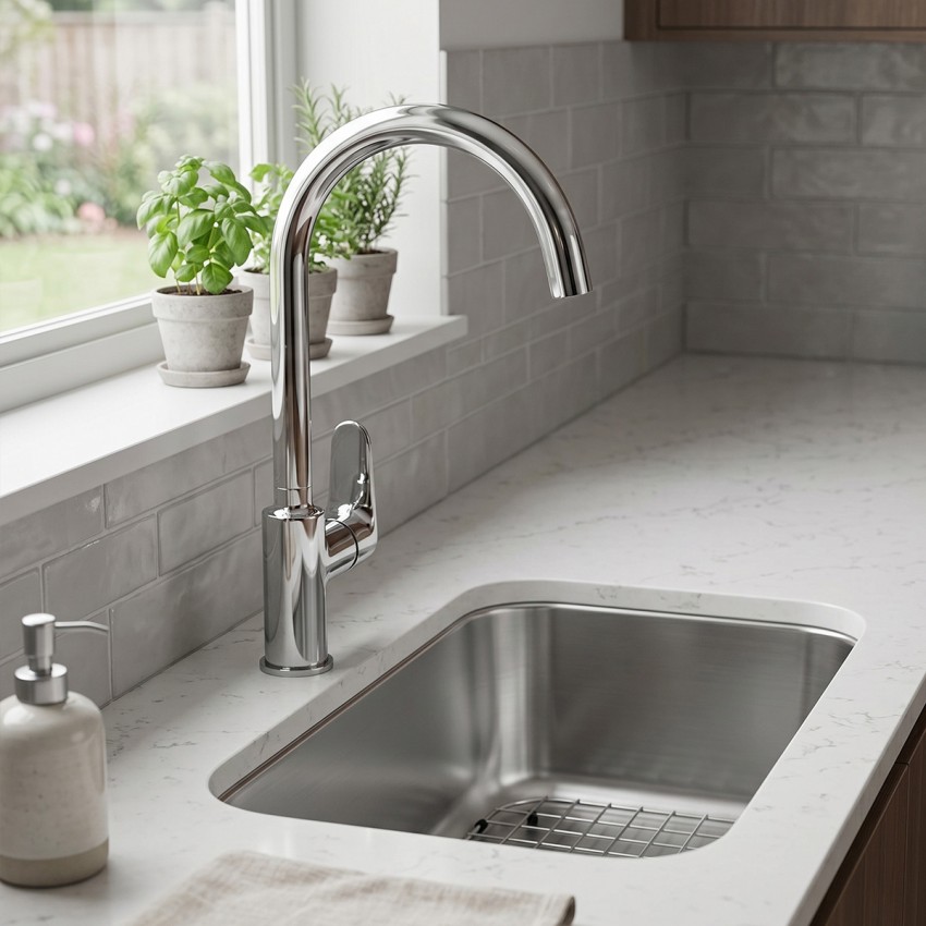 5521031 Life Змішувач д/кухні, хром (1 сорт) DEVIT