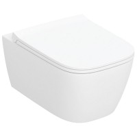 503.171.00.1 Smyle Square Комплект підвісного унітазу воронкоподібний, закрита форма, TurboFlush, з сидінням із кришкою Sandwich, білий глянець (1 сорт) Geberit промо