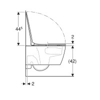 503.171.00.1 Smyle Square Комплект підвісного унітазу воронкоподібний, закрита форма, TurboFlush, з сидінням із кришкою Sandwich, білий глянець (1 сорт) Geberit промо фото 4