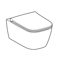 503.171.00.1 Smyle Square Комплект підвісного унітазу воронкоподібний, закрита форма, TurboFlush, з сидінням із кришкою Sandwich, білий глянець (1 сорт) Geberit промо фото 1