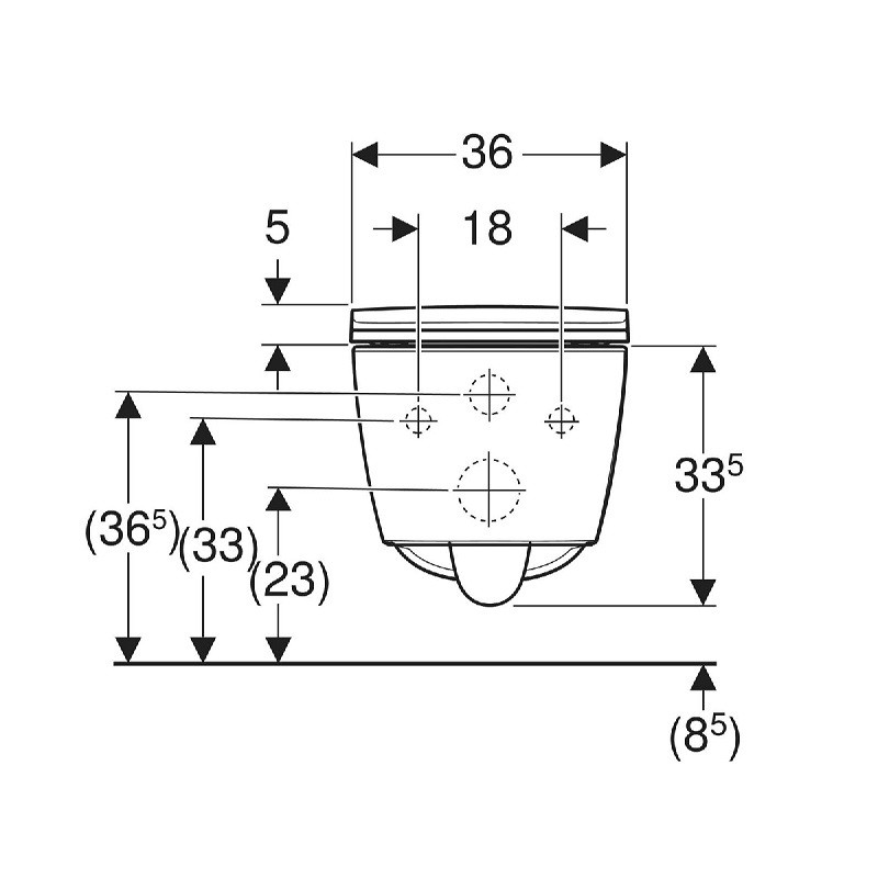 503.171.00.1 Smyle Square Комплект підвісного унітазу воронкоподібний, закрита форма, TurboFlush, з сидінням із кришкою Sandwich, білий глянець (1 сорт) Geberit промо фото 3
