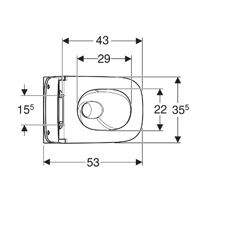 503.171.00.1 Smyle Square Комплект підвісного унітазу воронкоподібний, закрита форма, TurboFlush, з сидінням із кришкою Sandwich, білий глянець (1 сорт) Geberit промо фото 2