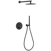 D117124011111MB Flow Душова система прихованого монтажу, на 2 споживачі, з термостатом, чорний матовий (1 сорт) DEVIT фото 2