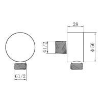 D113100000030BN Flow Підключення для душового шлангу , brushed nickel (1 сорт) DEVIT фото 1