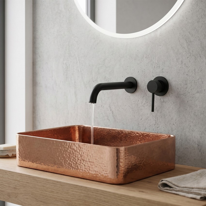 550537MB Flow Змішувач для раковини прихованого монтажу, чорний матовий (1 сорт) DEVIT