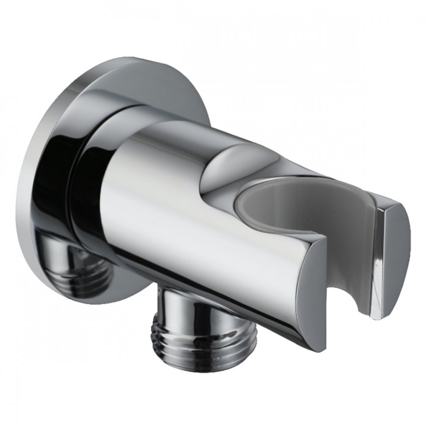 D113100000020C Flow Підключення для душового шлангу з тримачем ручного душу, хром (1 сорт) DEVIT фото 1