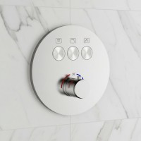 D114134010011BN Flow Змішувач на 3 споживачі з термостатом, для ванни/душу, прихованого монтажу, brushed nickel (1 сорт) DEVIT фото 1