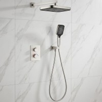 D117125011221BN Flow Душова система прихованого монтажу для душу, на 2 споживачі, з термостатом, brushed nicke (1 сорт) DEVIT