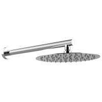 D113000000110C Flow Верхня душова лійка d=250 мм з кронштейном, хром (1 сорт) DEVIT