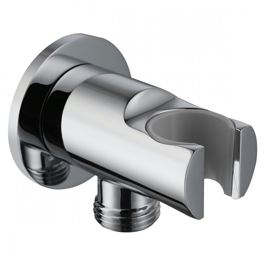 D113100000010C Flow Підключення для душового шлангу з тримачем ручного душу, хром (1 сорт) DEVIT