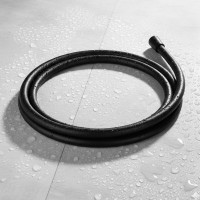 D113000001000BM Flow Душовий шланг з латунними гайками G1/2’’ довжиною 1,5 м, чорний матовий (1 сорт) DEVIT фото 1