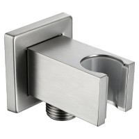 D113100000020BN Flow Підключення для душового шлангу з тримачем ручного душу, brushed nickel (1 сорт) DEVIT