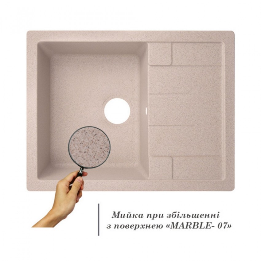 Мийка для кухні (MAR-07) 650х500/200 Lidz LIDZ фото 2