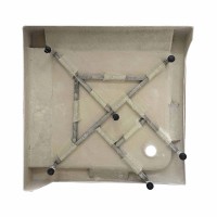 Душовий піддон Kapielka ST80x80х14 низький, квадратний, діаметр зливу 52 мм Lidz LIDZ фото 3