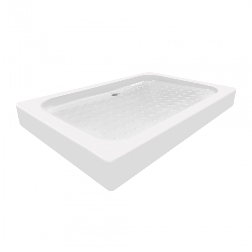 Душовий піддон Kapielka ST120x80х14 низький, прямокутний, діаметр зливу 52 мм Lidz LIDZ фото 2