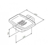 A9034200  Gem, Cкляна  мильниця з  настінним тримачем (1 сорт) AM.PM