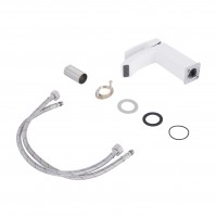 Змішувач для раковини низький Swan Cascada, Chrome/White (k35) QTSWA270CRW45568 Qtap QTAP фото 3