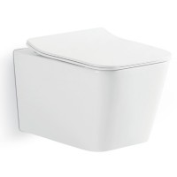 DLI30401111W Linea Підвісний безобідковий унітаз з кришкою soft-close та Vortex Flush, білий (1 сорт) DEVIT фото 1