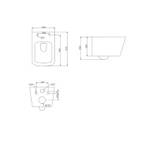 DLI30401111W Linea Підвісний безобідковий унітаз з кришкою soft-close та Vortex Flush, білий (1 сорт) DEVIT фото 1