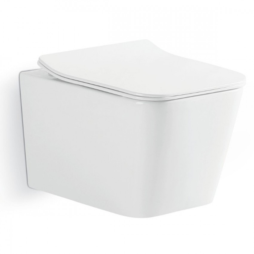 DLI30401111W Linea Підвісний безобідковий унітаз з кришкою soft-close та Vortex Flush, білий (1 сорт) DEVIT фото 1