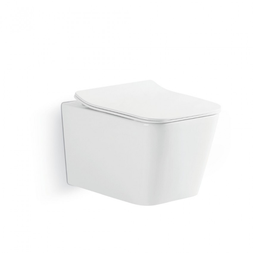 DLI30401111W Linea Підвісний безобідковий унітаз з кришкою soft-close та Vortex Flush, білий (1 сорт) DEVIT