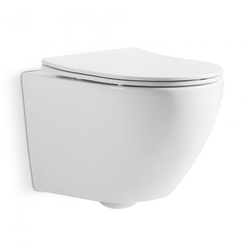 DUN30201111W Universal Підвісний безобідковий унітаз з кришкою soft-close та Vortex Flush, білий (1 сорт) DEVIT