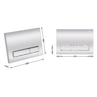 Клавіша змиву Nest 150x220x13 мм, Chrome, лінійна QT0111M08381CRM Qtap QTAP фото 1