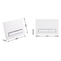 Клавіша змиву Nest 150x220x13 мм, White, лінійна QT0111M08V1384W Qtap QTAP фото 1