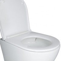 Готове рішення Qtap для ванної кімнати: підвісний унітаз Robin Ultra Quiet 490x365x325 + комплект інсталяції Nest 4 в 1 (лінійна клавіша White) QTAP фото 2