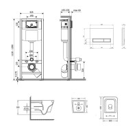 Готове рішення Qtap для ванної кімнати: підвісний унітаз Crow Ultra Quiet 490x360x290 + комплект інсталяції Nest 4 в 1 (лінійна клавіша White) QTAP фото 1