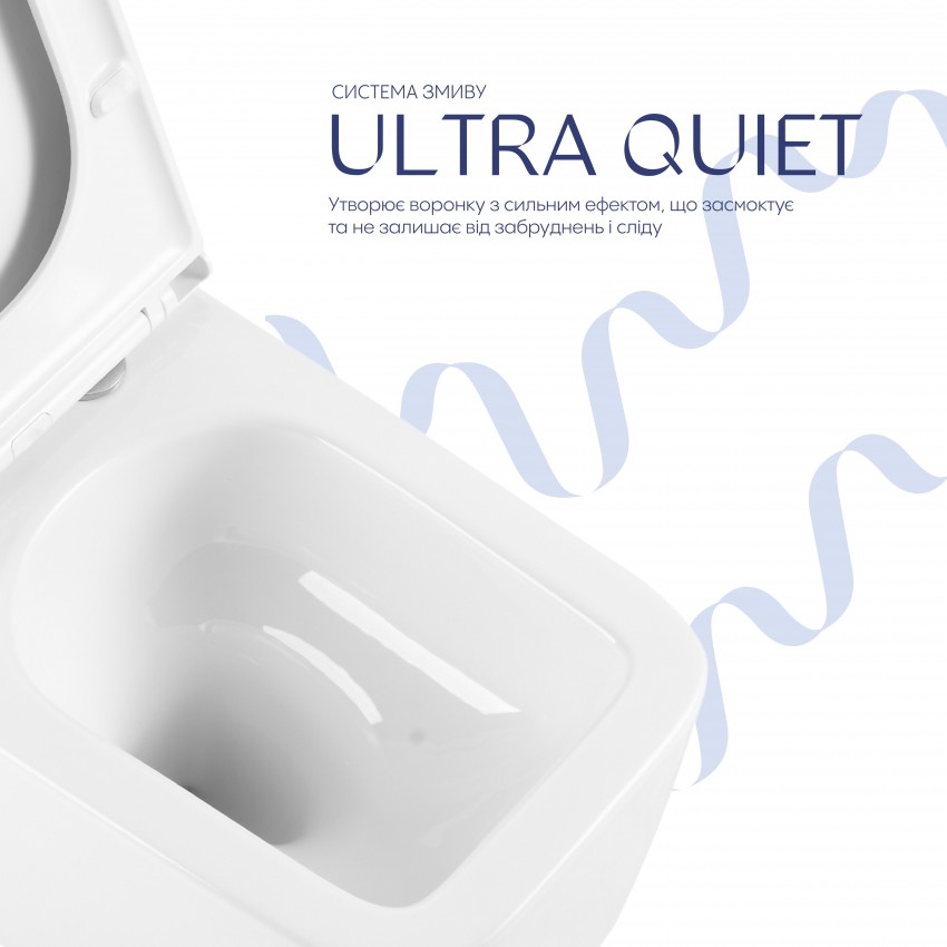 Готове рішення Qtap для ванної кімнати: підвісний унітаз Gemini Ultra Quiet 520×360×350 + комплект інсталяції Nest 4 в 1 (лінійна клавіша Chrome) QTAP фото 4