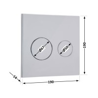 Клавіша змиву Nest UNI 190x190x13 мм, Chrome, кругла QT0211P01V1009CRM Qtap QTAP фото 1