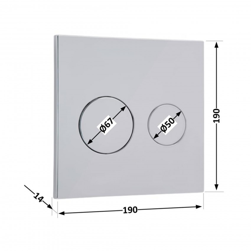Клавіша змиву Nest UNI 190x190x13 мм, Chrome, кругла QT0211P01V1009CRM Qtap QTAP фото 1
