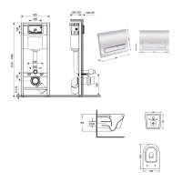 Готове рішення Qtap для ванної кімнати: підвісний унітаз Jay Ultra Quiet 520x360x320 + комплект інсталяції Nest 4 в 1 (лінійна клавіша Chrome) QTAP фото 1