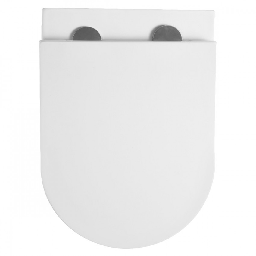 DUN0930111W Unda Унітаз підвісний 495x360x390mm з кришкою soft-close, Vortex Flush, білий глянець (1 сорт) DEVIT фото 4